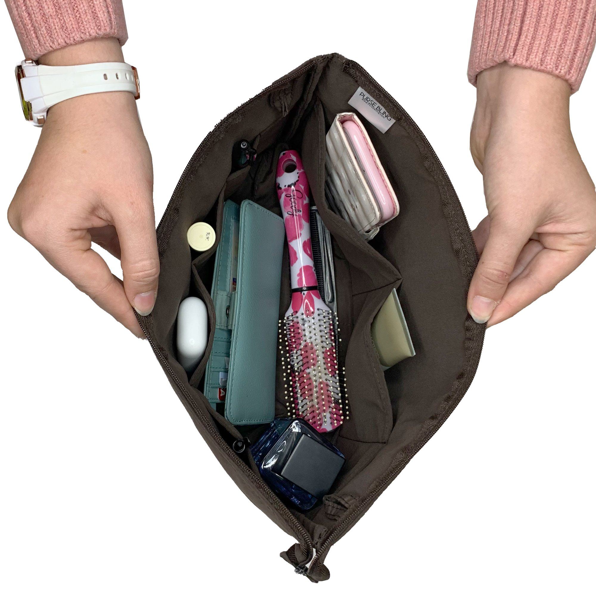 Purse Bling Exclusive Zippered Purse Organizer Insert For Handbags