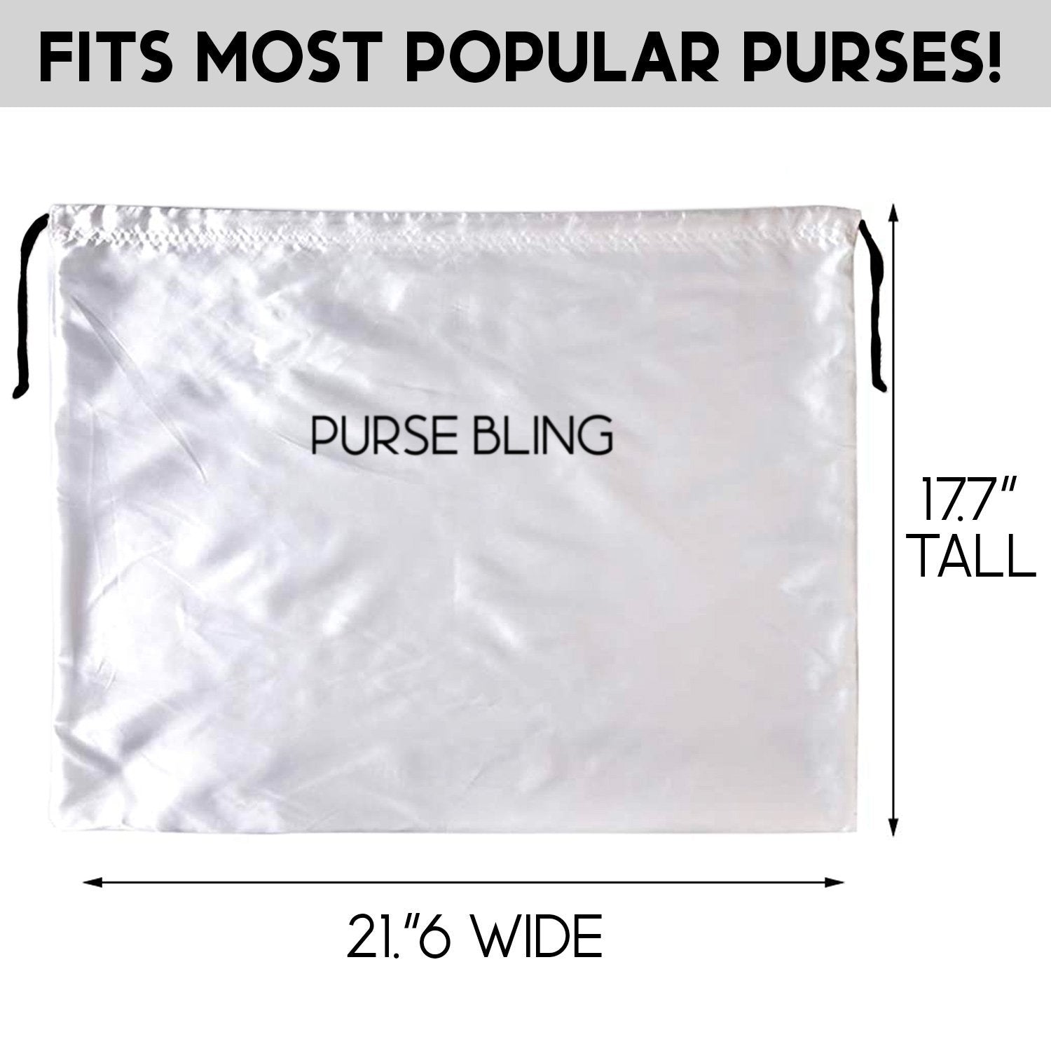 Silky Dust Cover Storage Bag with Drawstring - Purse Bling